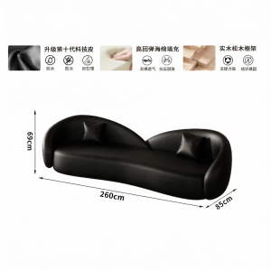 HSMJ | Vintage Luxurious Curved Designer Small Living Room Sofa