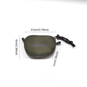 A new Japanese zipper coin purse mini headphone storage bag lightweight outdoor key card bag small hanging bag