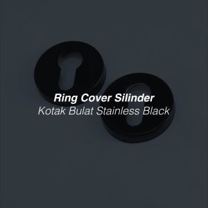 NOBLEZA Tutup Kunci Pintu Ring Cover Silinder Kotak Bulat Stainless Black