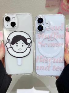 Astronauta Magnetic Phone Case For iPhone 17 Pro Max 16 13 11 15 14 12 Air 17Promax 16promax Silicone Shockproof Funda Cover
