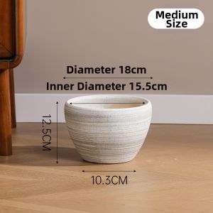 jeagutt | Breathable Large Mouth Nordic Style Indoor Outdoor Succulent Plant Ceramic Pot