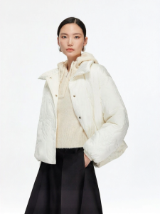Vero Moda | Áo Khoác Lông Vũ 90% Gà Trắng và Lụa cho Nữ