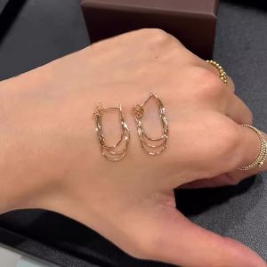 Japanese Style Multi-Layer Chain Tassel Earrings Elegant Minimalist Design High-End Feelings Small Audience Ear Jewelry