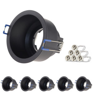 JOYINLED 6 CÁI Đèn Downlight Âm Trần Tròn GU10 Màu Đen Trắng Có Giá Đỡ Đèn Cho Bóng Đèn LED Đèn Chiếu Sáng Trần Nhà