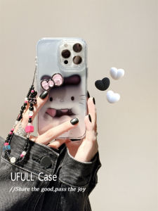 Ufull Cute Colorful Hello Kitty 3D Butterfly Knot Full Cover Protection Case for Apple 16Promax Iphone 13 New Model Women Chain 14Pro
