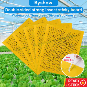 Byshow Double Sides Yellow Sticky Trap Flies Trap Insect baits traps Stick Strong Sticky house Flie Fruit repellent bee killer fruitfly catcher attractant racun serangga lalat buah ubat perangkap pemikat 果蝇捕捉器 小黄贴 苍蝇粘纸
