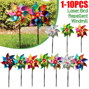 Bird Repeller Pinwheels Reflective Sparkly Scarecrow Pinwheel Windmill Spinner For Garden Lawn Yard Decor Keep Birds Away Child