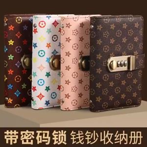 【COD/Original】100 Envelopes Money Saving Challeng Couple Saving Money Notebook With Password Lock Business Large Capacity Wealth Management Bill Storage Book