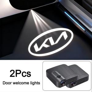 Led HD Car Door Logo Welcome Light Projector Lamps Accessories For KIA EV6 Stinger RIO Sorento Picanto Ceed Borrego Syros K4 K5