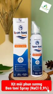 Xịt mũi hàng ngày Ben toni Spray - Vệ sinh mũi hàng ngày giữ ẩm niêm mạc mũi cho trẻ (Chai 100ml)