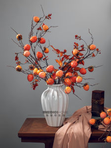 ขวดดอกไม้กระดูกไหปลาร้าสีขาว วัสดุเซรามิก ตกแต่งสไตล์ย้อนยุคสำหรับจัดวางในบ้าน ขวดดอกไม้แห้ง ตกแต่งสำหรับโต๊ะอาหาร