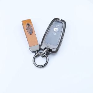 Premium Quality Car Key Case Holder Leather Alluminum for Ford Everest Ranger Raptor Wildtrak Mustan