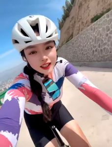 Áo đạp xe Graffiti Nữ MY214W chính hãng Mcycle  chất liệu carbon bambo