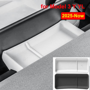 For Tesla Model 3 Y YL Juniper Highland 2025 2026 Dashboard Storage Box Central Control Screen Rear Organizer Tray ETC Tissue