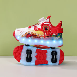 Childrens dual-wheel LED roller skates. Detachable Reversible athletic Shoes That are Stylish Stable and Comfortable. 2026