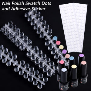 Round Nail Polish Color Swatch with Self-Adhesive Sticker Circle Nails Polish Swatches Dots for Polishes Art Display