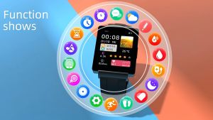 KS01 Đồng Hồ Thông Minh Đo Đường Huyết Không Xâm Lấn Đo Nhịp Tim Huyết Áp Oxy Máu Nhiệt Độ Cơ Thể NFC Kiểm Soát Truy Cập