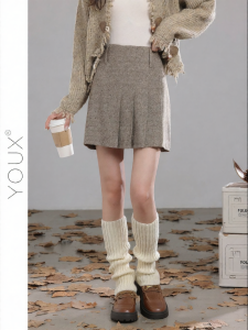 YOUXIANG | Chân Váy A-Line eo cao dángSlimming Retro