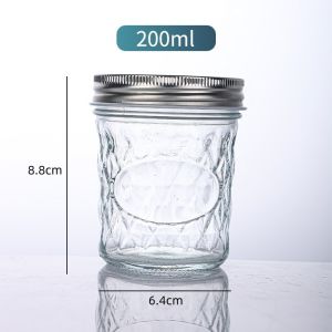 Sealed Multifunctional Mason Jar Diamond Pattern