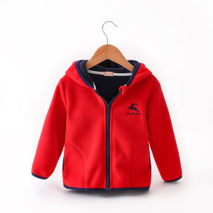 Kids Polar Fleece Jacket Childrens Velvet Hoodie Baby Hoodie Boys and Girls Fleece Cotton-Padded Clothes Spring and Autumn Clothing