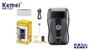 Kemei | Máy Cạo Râu Điện Tốc Độ Cao Kemei KM-T227 Dành Cho Nam Sạc USB Có Đầu Cạo Nổi 4 Lưỡi Dao Bằng Thép Không Gỉ