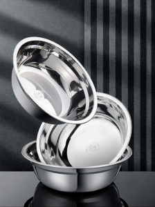 Food-Grade 316L Stainless Steel Flat Bottom Soup Basin