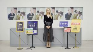 Standing Frame A4 Stainless Frame Display Promo Telescopic Standing Sign Frame 70-120cm Standing Welcome Sign