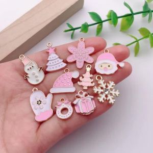 Hợp Kim Men Giáng Sinh Quyến Rũ 5 Chiếc/20 Chiếc Để Tự Làm Đồ Trang Sức - Móc Khóa Bông Tai Vòng Tay Phụ Kiện Vòng Cổ