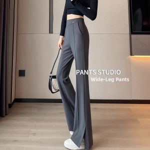 High Waist Slimming Flared Trousers For Petite Women