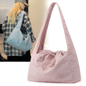 กระเป๋าสะพายไหล่ผ้าไนลอนสำหรับผู้หญิงสไตล์เกาหลี ความจุขนาดใหญ่ กระเป๋าสะพายข้างแบบลำลอง กระเป๋าใต้วงแขนแบบอเนกประสงค์