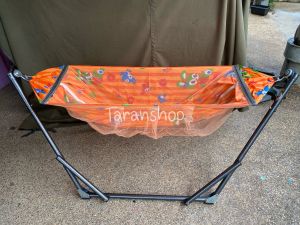 ผ้าเปลเด็ก [มีมุ้งรอบเปล] เปลเด็กอ่อน เปลเด็กแรกเกิด เปลไกว เปลญวนเด็ก ลายการ์ตูน มีมุ้งรอบเปล  มีหลายสีให้เลือก [เฉพาะผ้าเปล]