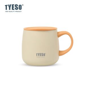 TYESO | TYESO 355ml Double-wall Thermos Cup Stainless Steel Ceramic Coating Vacuum Flask BPA-free Coffee Mug with Lid Keep Hot /Cold Cup
