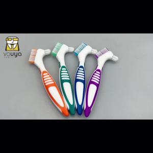 Bàn Chải Làm Sạch Răng Giả Có Lông Mềm Nhiều Lớp - Tay Cầm Bằng Cao Su Chống Trượt Bàn Chải Đánh Răng Chăm Sóc Răng Miệng Dành Cho Răng Giả Kích Thước Dành Cho Người Lớn