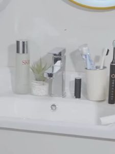 Toothbrush Storage Rack Non Perforated Mouthwash Cup Toiletry With Toothpaste Dispenser Drawer Wall Mounted Bathroom Home Set