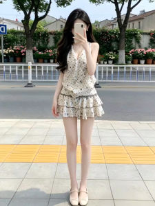 HUAYILING | French Polka Dot Sleeveless Dress Summer New Design