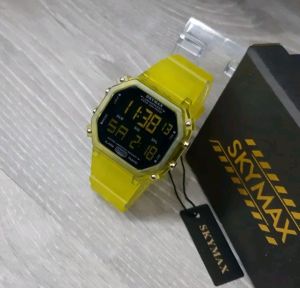 JAM TANGAN SKYMAX 3008 TRANFARAN ORIGINAL WATERESIS TALI RUBBER PRIA WANITA FREE BATRAI CADANGAN (Andre What 97)