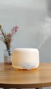 500ML Ultrasonic 7LED Air Humidifier With Remote Essential Oil Aromatherapy Diffuser Low Noise For Home White