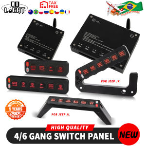 CO LIGHT 6 Gangs Switch Panel for Jeep Wrangler JK Left Side A-Pillar 6-Switch Pod Fits for Jeep Wrangler JL 12V 24V