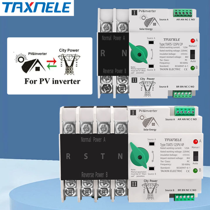 MCB Công Tắc Chuyển Mạch Tự Động Công Suất Kép Loại 2P 4P 63A 100A 125A ...