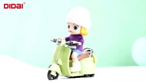 LINSON CLUB ของเล่นเด็กผู้หญิงขี่เวสป้าคลาสสิก ยกล้อ ชนถอย มีเสียง มีไฟ ยกล้อได้