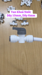 Van Khóa Nước - Dây 6mm - (Dùng Đóng/Mở Đường Nước Và Trong Bộ Van Xả Thải Máy Lọc Nước RO)