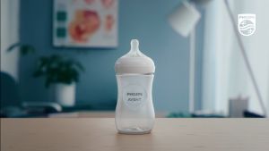 Philips Avent | Botol Susu Bayi | Natural Response | Dot Seperti Payudara Ibu | 260 ml | Pink | Single | SCY903/11