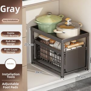 MOLORE | Double Layer Bathroom Storage Shelf