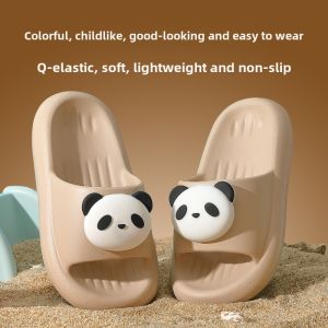 Baby Panda Slippers Boys Girls Home Indoor Summer Anti-Slip Childrens Sandals Comfortable Soft EVA Princess Style Footwear