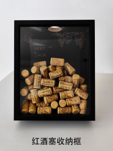 Wine Stopper Display Frame Wine Cork Photo Frame Wine Bottle Stopper Storage Box Collection Collection Display Wine Cabinet