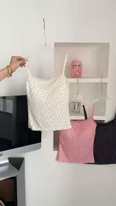 [Sỉ lẻ] Áo Crop Top Áo 2 dây Chất LỤA BĂNG IN HOA GÂN TĂM lỗ thông hơi có mút đệm ngực tháo rời được co giãn mềm mại