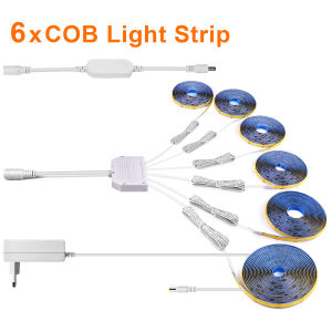 Tuya Smart WiFi LED Strip Lights DC12V FCOB Tape Voice Control 320leds/M Multiple Layer Cabinet Bookshelf Backlighting Wall Deco
