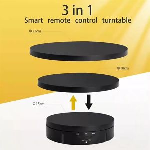 Electric Turntable with Remote Control Rotating Display Photography Turntable 360 Degree 3 in 1