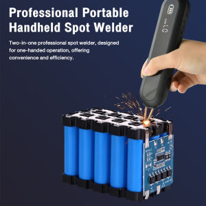 Aideepen | 12 Gears Adjustable Spot Welder Machine Portable Nickel Spot Welder 9 Level LED Lighting for 18650 Lithium Battery DIY Kit