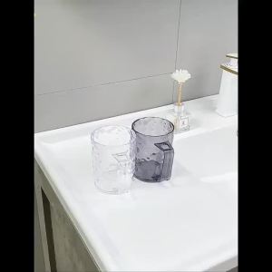 Plastic Toothbrush Cup With Handle Home Bathroom Tumblers Portable Toothbrush Mug